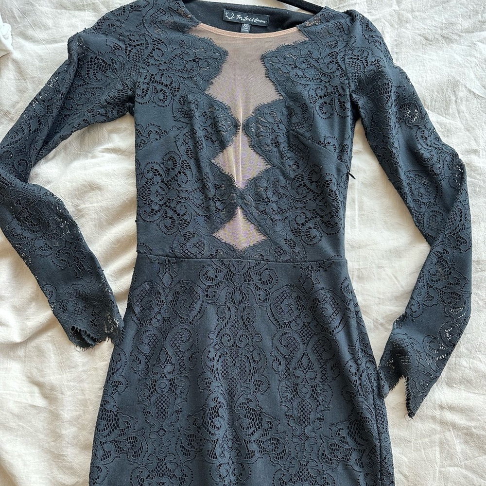 For Love and Lemons Noir Lace Mini Size XS